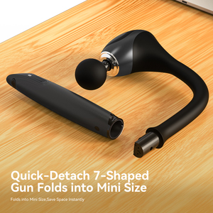Deep Tissue Massage Gun with Extension Long Handle Handheld <strong>Back</strong> <strong>Massager</strong> High Frequency Metal Massage Gun for Pain Relief - Product Image 3