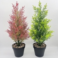 Künstlicher Kiefern-Zypressenbaum im Topf, Dekorativer Kunstgrün-Bonsai für Weihnachten, Wohnzimmer und Feiertagsdekoration