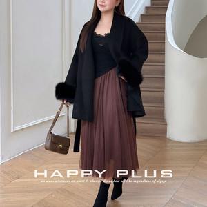 Falda de tul con cintura elástica de estilo francés para mujer, falda fluida de malla de gasa de color sólido N8264 - Product Image 3