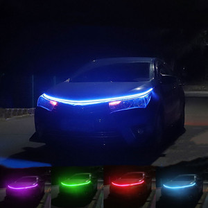 Tira de Luces LED Flexible para Capó de Coche, 12V, Blanca, Luces de Circulación Diurna, Decoración, Retroiluminación, Lámpara de Ambiente Universal para Automóvil - Product Image 1