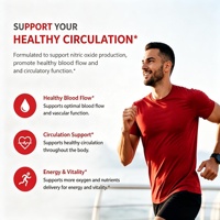 Complément alimentaire à base d'oxyde nitrique pour la circulation sanguine, 60 capsules, soutien naturel à base de plantes pour une circulation sanguine saine, complément alimentaire