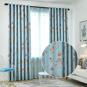 Rideaux de fenêtre pour enfants de haute qualité, adorables, roses, imprimés de dessins animés, <span class=keywords><strong>licorne</strong></span>, pour la décoration de la chambre d'enfant - Product Image 4