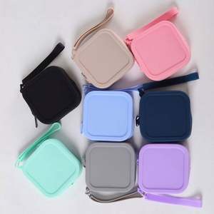 Bolsa de Silicona para Monedas, Pequeña y Cuadrada, Portátil, para Cosméticos, con Forro de Poliéster Impermeable y Bolsillo Interior con Cremallera, Venta al Por Mayor de Fábrica - Product Image 6