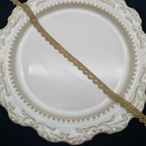 Ribete de Encaje Bordado con Hilo de Seda Dorado - Poliéster Soluble en Agua para Decoración del Hogar y Ropa - Product Image 5