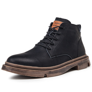 Bottes de travail décontractées en cuir véritable imperméables et confortables pour l'hiver, unisexes, best-seller, EVERGREEN - Product Image 6