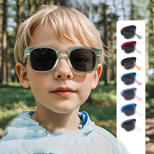 Occhiali da Sole Polarizzati Pieghevoli Quadrati per Bambini 3-12 Anni Protezione UV400 Occhiali alla Moda per Bambini Vendita all'Ingrosso KB699 - Product Image 1