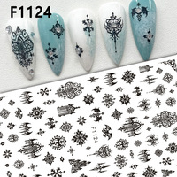 Autocollants pour ongles gothiques d'Halloween, motifs crâne, vampire, citrouille, chat, ours, pour manucure DIY et décorations de salon de manucure