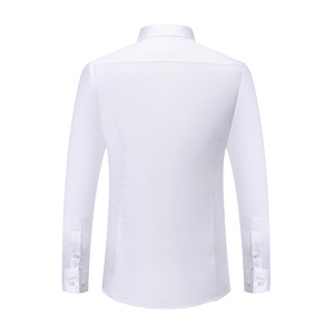 Camicia da uomo oversize a maniche lunghe in fibra di bambù da uomo Non stirante abbigliamento <span class=keywords><strong>professionale</strong></span> Casual con fodera in tinta unita - Product Image 4