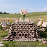 Nappe Imprimée en Polyester Imperméable, Housse de Table Personnalisée pour la Maison, l'Hôtel, les Dîners, les Mariages et la Décoration de Fêtes