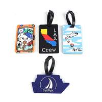 Etiqueta de Equipaje de PVC Personalizada al por Mayor, Impresión a Todo Color OEM, Etiqueta de Goma Suave para Bolsa de Viaje, Porta Identificación, Etiqueta para Maleta, Regalo Corporativo al por Mayor