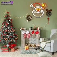 Insegna al Neon LED di Babbo Natale in Acrilico, Decorazione da Parete Alimentata USB per Camera da Letto, Soggiorno, Bar, Portico e Decorazioni Festive
