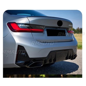 ลิ้นกันชนหลังแบบดิฟฟิวเซอร์ สีดำเงา สำหรับตกแต่ง BMW ซีรีส์ 3 G20 เป็น M340i ปี 2023+ อุปกรณ์ตกแต่งรถยนต์ - Product Image 4