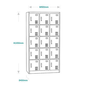 15 porte armadietto palestra metallo armadietto palestra dipendente spogliatoio armadio acciaio per ufficio - Product Image 5