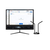 Monitor Intérprete Inteligente con IA 2026, Pantalla de Traducción Simultánea de Doble Cara de 27 Pulgadas con Micrófono de 4 Matrices para Reuniones Híbridas