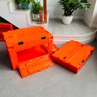 Boîte de rangement en plastique empilable, recyclable, écologique, transparente, colorée, caisses de transport