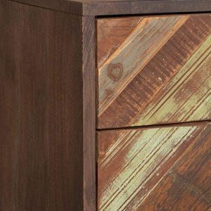 Meuble TV Artistique pour Salon en Bois Massif avec Panneaux Sculptés Uniques - Product Image 3