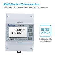 Medidor Eléctrico Bidireccional Eastron SDM630-M con Certificación UL MID, 100A, Trifásico, RS485, Dos Salidas de Pulso, Medidor de Energía Solar