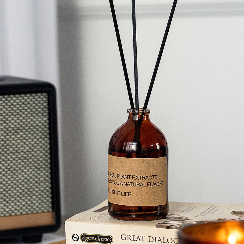 অ্যারোমাথেরাপি গ্লাস বোতল ব্রাউন পারফিউম 100 মিলি বিলাসবহুল রিড ডিফিউজার 5