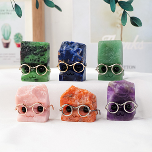Wholesale Natural Crystal <strong>Hedgehog</strong> with Glasses Colorful Carvings Crystal <strong>Hedgehog</strong> Crystal Crafts Healing Love <strong>Gifts</strong> - Product Image 3