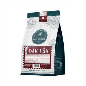 Premium Grade Light Roast Caffeinated Coffee Sealing Zip <b>Bag</b> Neutral Taste Vietnamese Robusta Whole <b>Bean</b> 250g Moisture 5% - Product Image 1