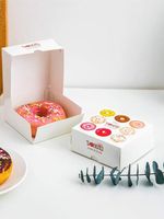 Boîtes d'emballage en papier personnalisées pour macarons, beignets, pâtisseries, cupcakes, gâteaux, beignets, emballage alimentaire