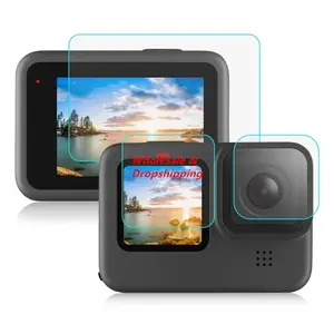 PULUZ 3 in 1 9H 2.5D Camera Lens + LCD Display Tempered Glass Film Screen Protector for GoPro Hero 11/ Hero 10/ Hero 9 Black