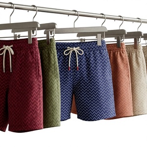 Short Geometric Print Swim <b>Trunks</b> Quick Dry Breathable Drawstring Shorts Regular Fit Spandex/Polyester Beachwear 1 Piece Front - Product Image 5