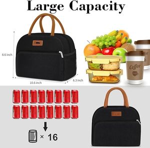Large Capacity Leakproof Cooler Cute <b>Lunch</b> <b>Boxes</b> Tote Bags Reusable Insulated <b>Lunch</b> Container for <b>Work</b> Office Picnic - Product Image 6