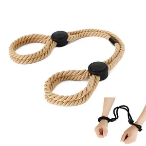 OEM all'ingrosso corda Bondage manette in cotone intrecciato cavigliere braccialetto multifunzione regolabile corda manette bracciale