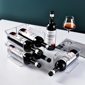 <strong>Tabletop</strong> wine <strong>Storage</strong> for Restaurant Kitchen Bar wine Cabinets 3-Bottle Clear Acrylic Wine Rack - Product Image 2