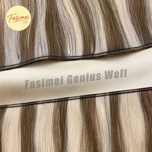 Nuove Extension di Capelli Umani al 100% Vergini, Morbidi <span class=keywords><strong>e</strong></span> Sottili, Europei, Brasiliani, Russi, Effetto Invisibile, Genius Weft, Capelli Naturali - Product Image 4