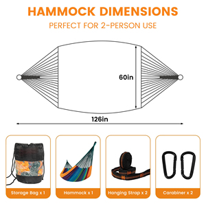 Portable Cotton <b>Hammock</b>, All-in-One Storage Bag <b>Hammock</b> for Outdoor Camping, Garden, and Home Use - Product Image 4