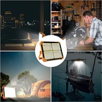 200W 300W 600W 800W Luces de inundación recargables portátiles USB LED Luz DE TRABAJO IP66 Lámpara de proyector solar