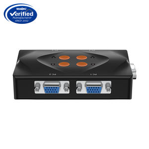 Commutateur <span class=keywords><strong>KVM</strong></span> VGA manuel portable 4 ports de nouvelle conception avec contrôleur de bureau et câble d'origine dans un boîtier en plastique - Product Image 5