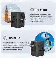 Adaptateur de voyage universel Worldplug GaN PD35W multi-prises, chargeur rapide, adaptateur de voyage universel pour téléphone et tablette