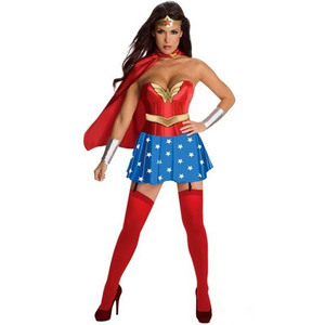 Venta caliente Womens Comics <span class=keywords><strong>Wonder</strong></span> <span class=keywords><strong>Woman</strong></span> corsé disfraz para adultos - Product Image 6