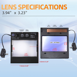 Máscara de Soldadura con Sensor de Arco Grande DIN5-DIN13, Oscurecimiento Automático Solar, TIG MIG MMA, Color Real, para Soldadura y Esmerilado - Product Image 5