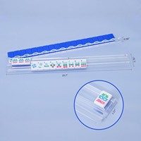 Règle de Mahjong en Acrylique Moderne de Haute Qualité, Haute Transparence, Aide au Tri et au Calcul des Points pour Tuiles de Mahjong Américaines, Ensemble de 4 Pièces, Style Américain