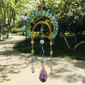 Attrape-soleil et pendentif lune en cristal Œil de Démon, style campagnard américain pour Noël et anniversaire - Product Image 2