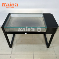 Stand Display Perhiasan Stainless Steel Melingkar Kustom, Lemari Display Perhiasan Kaca Lengkung, Lemari Display Jam Tangan