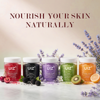 OEM Fruit & Floral Sugar Scrub Set - 5 Scents Variety Pack, Exfoliator for Smooth Glowing Skin