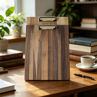 Tablero de Escritura A4 de Madera Pulida Gruesa Multifuncional, Único y Duradero, Personalizado, para Oficina, Porta Menús, Tablero de Exhibición