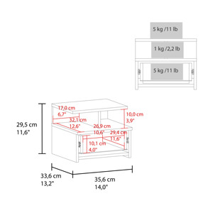 Adele <b>Floating</b> Nightstand With Drawer And <b>Shelves</b> Blue <b>Wall</b> Shelf Storage Unit - Product Image 3
