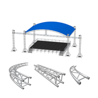 Torre de Soporte de Suelo para Elevación de Escenarios, Sistema de Truss de 400mm de Altura, 12m, 1000kg, con Viga de Bloque de Manga de Aleación de Aluminio y Truss de Pilar