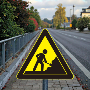Señal <span class=keywords><strong>de</strong></span> Advertencia <span class=keywords><strong>de</strong></span> <span class=keywords><strong>Seguridad</strong></span> Vial Reflectante Triangular <span class=keywords><strong>de</strong></span> Aluminio con Patrón Personalizado, Amarilla, 1.5 mm <span class=keywords><strong>de</strong></span> Grosor, Impresión UV, Segundo Grado - Product Image 3