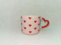 Tasse à café ou à thé en céramique avec logo personnalisé, motif papillon et poignée en forme de cœur, émaillée, prix d'usine, vente chaude en gros