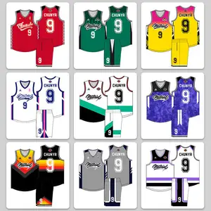 Grosir kaus oblong jahitan jaring kualitas terbaik seragam basket sublimasi Logo khusus Jersey basket Retro klasik