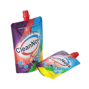 Pochette personnalisée pour lessive avec bec verseur, en plastique, réutilisable, 250ml, 500ml, 1000ml - Product Image 3