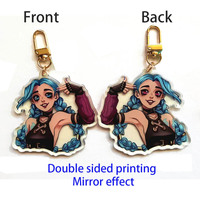 Créez votre propre porte-clés, design personnalisé, mini porte-clés en acrylique transparent, porte-clés en acrylique anime
