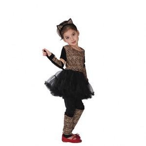 Vestidos de Tutú con Estampado de Leopardo Salvaje para Niñas de 1 a 8 Años, Estilo Verano 2024, para Cumpleaños, 4ourcostumes - Product Image 1